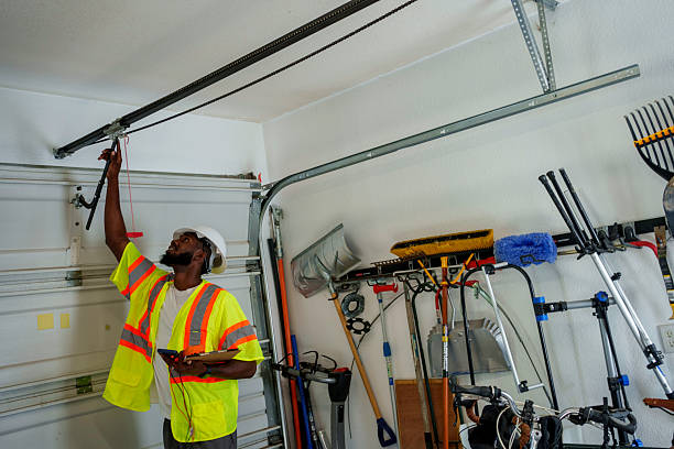 Professional Garage Door Panel Replacement technician working in Ellis County County, TX